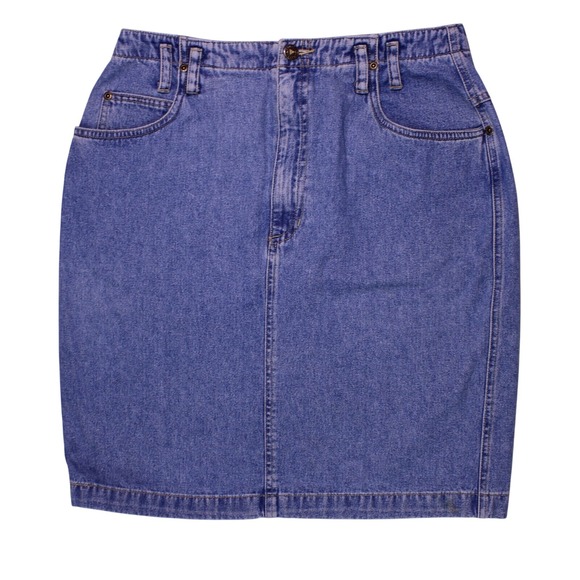 Dresses & Skirts - LizWear Skirts Womens Sze 12 Blue Mini Skirt 100% Cotton Denim - (28.75 x 20.25)